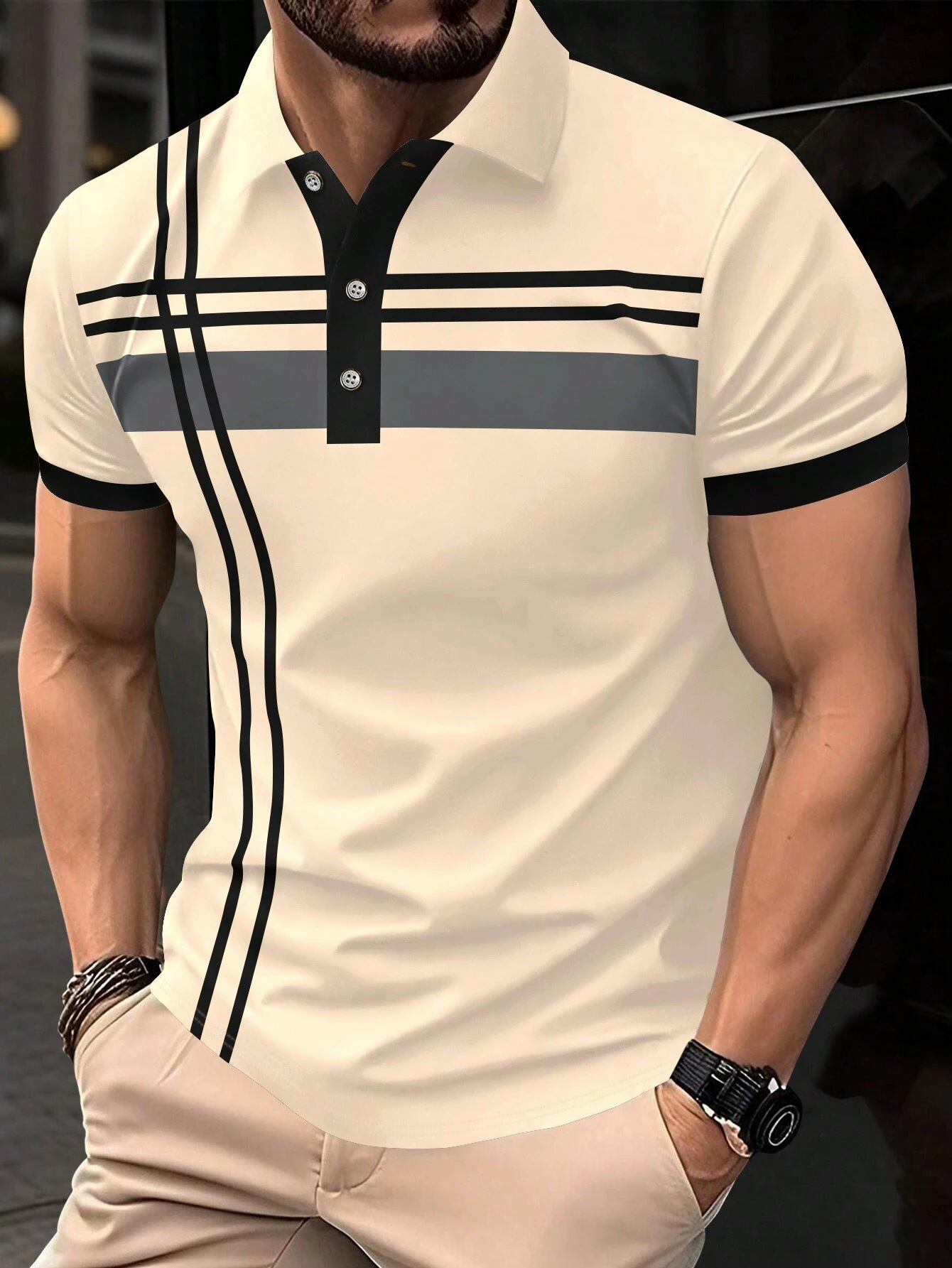 Men's Clothing Men's 3D Printed Shirt Short Sleeved Sports Fashion Summer Top For Formal & Casual Short Sleeve_viptrois.com