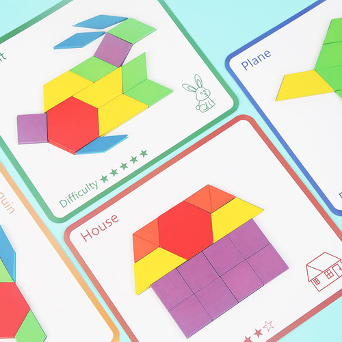 155 piece puzzle kindergarten children's intellectual development toy 0.4 putting material tangram graphics geometric shape