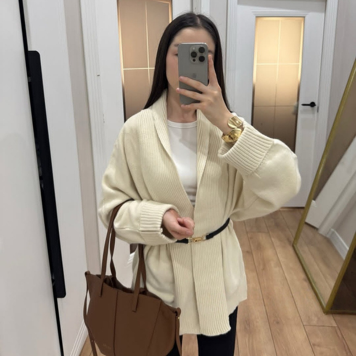 欧美风针织开衫女2026秋冬新款宽松慵懒风毛衣外套上衣俄罗斯跨境