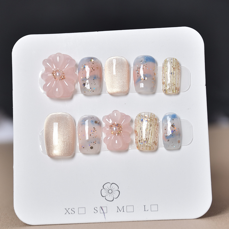 Yarn de estrella suave puro ojo de gato hecho a mano para usar uñas de alto nivel, parches de uñas falsas blanqueadoras, productos terminados de manicure. image 84
