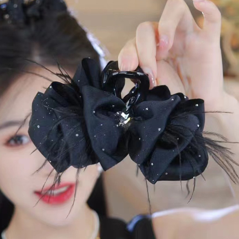 Звездное небо, заколка-крабик, 13см