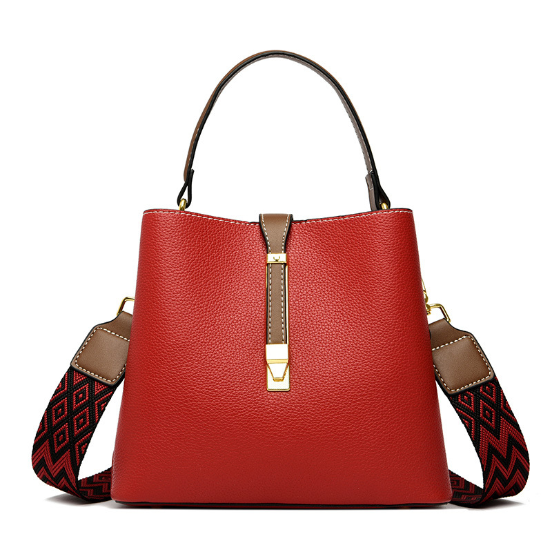 Live-Streaming minimalistisches Modedesign Eimer weiches Leder große Kapazität einzelne Schulter tragen Crossbody Mama Tasche_voghion.com