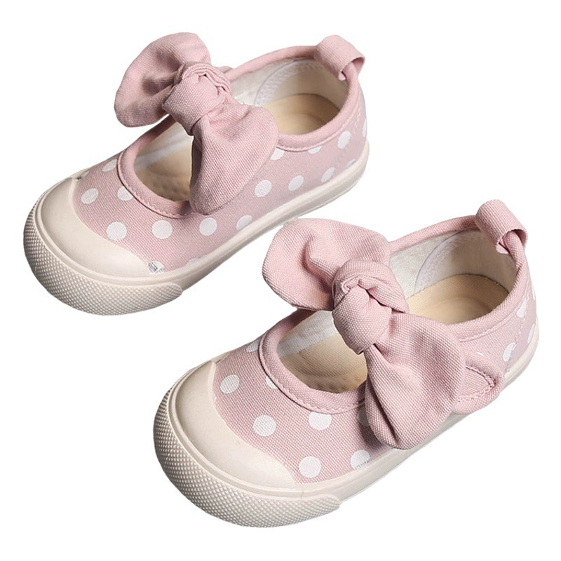 Холщовая обувь для девочек, весна-осень 2021, новая нескользящая мягкая подошва, детская тканевая обувь принцессы с бантом в корейском стиле, Вэньчжоу
