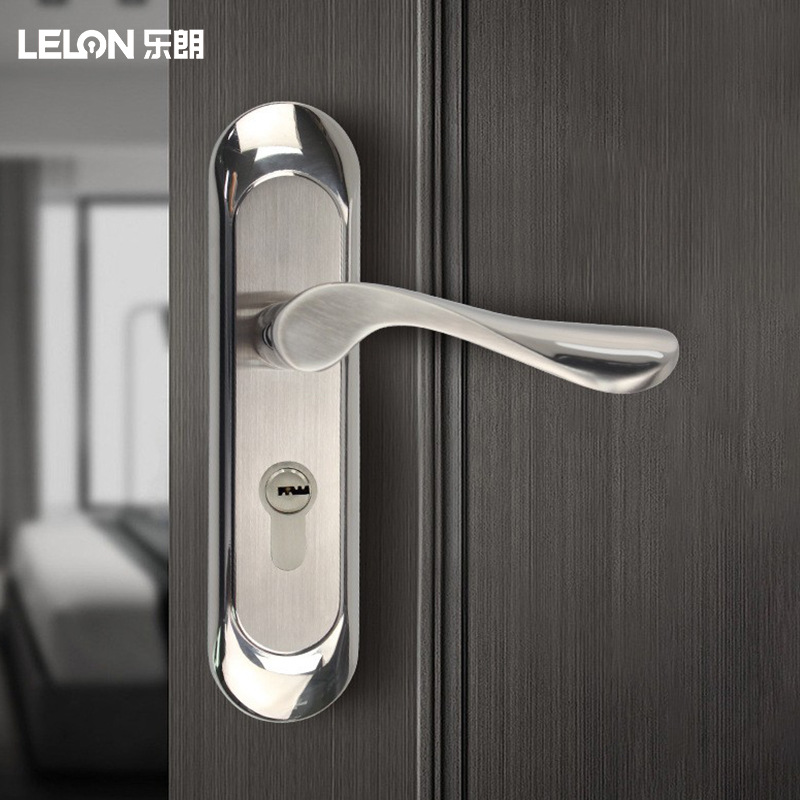 Cerradura de panel de acero inoxidable 304 personalizada una sola lengua cerradura de puerta de baño puerta interior puerta de dormitorio universal cerradura de puerta antirrobo