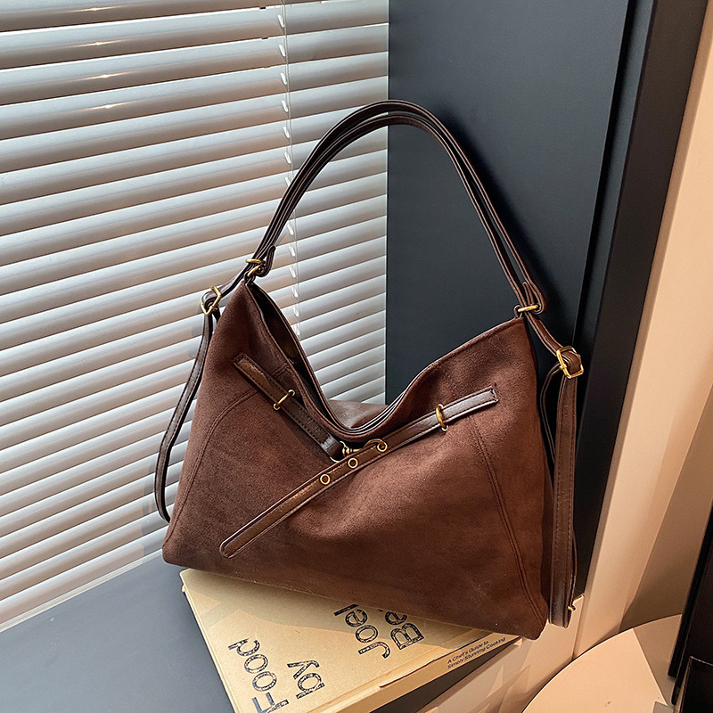 Cross-Border Wholesale Suede Bag Fashion Women's Bag 2025 New Large Capacity High-End Tote Bag Versatile Shoulder Bag