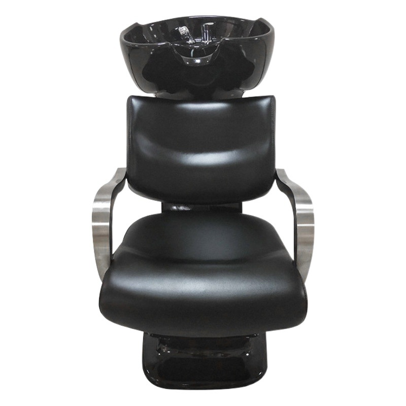 Cama de champú reclinable peluquería especial peluquería salón de belleza cama champú al ras japonés sentado silla de champú ponche hogar