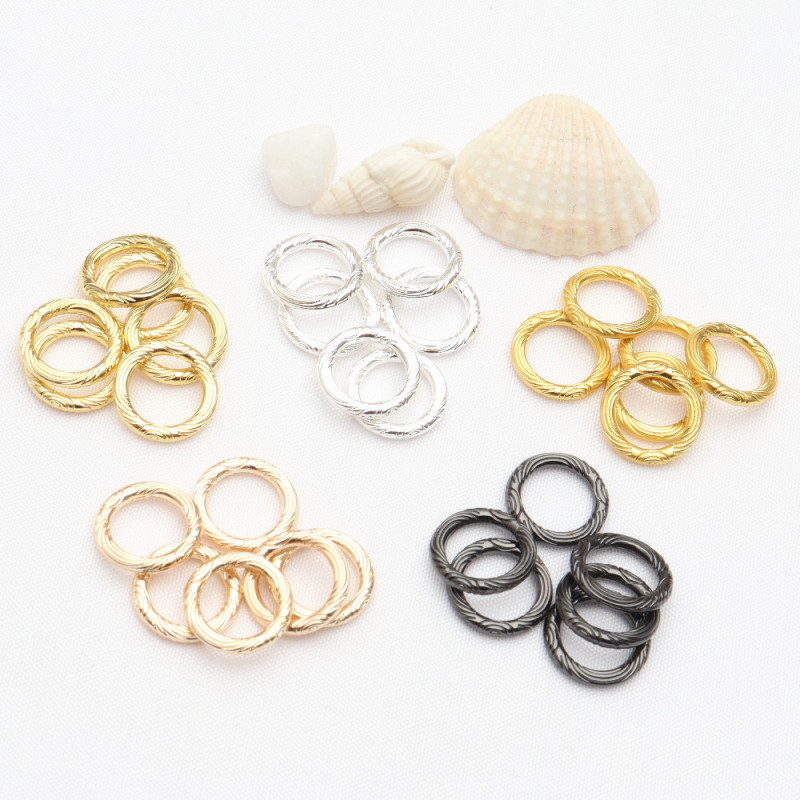 14K gold color preserving round hot wheels closed connection ring twist running ring braided rope beaded material jewelry accessories 14K gold color preserving round hot wheels closed connection ring twist running ring braided rope beaded material jewelry accessories