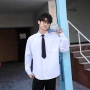 学生印字长袖定制衬衫