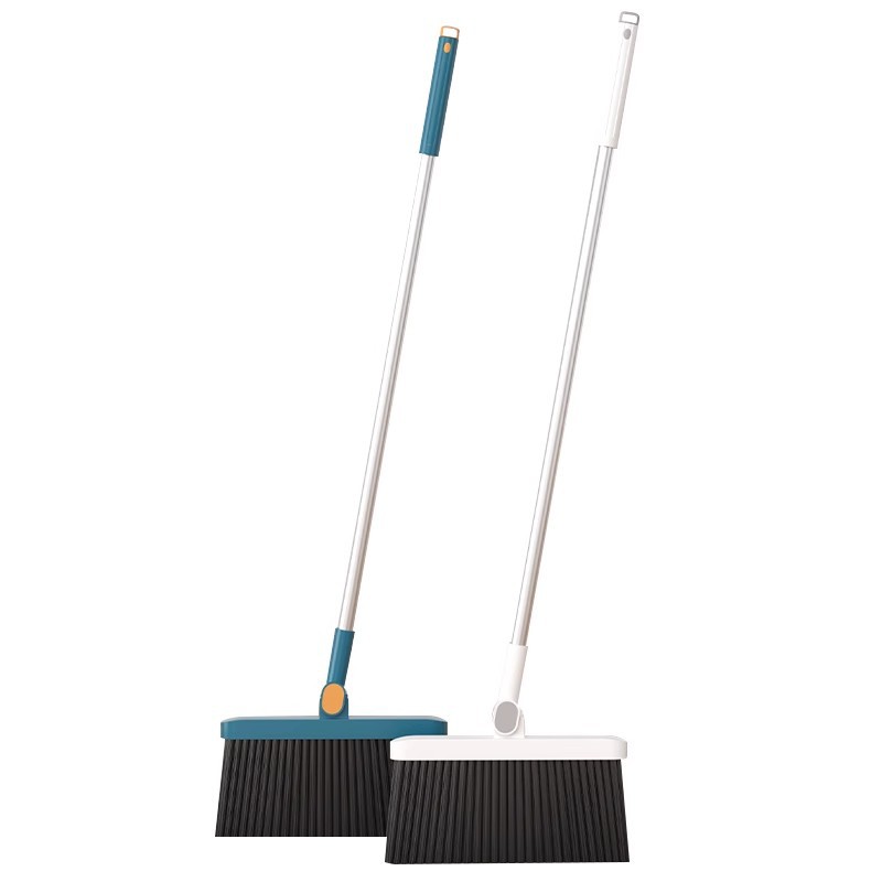 Escoba extra larga con cerdas suaves, extra grande para barrer pisos, ancha y duradera, con un mango grueso que no retiene el cabello, mango largo para limpieza. image 6