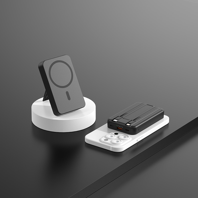 磁気ワイヤレスパワーバンクギフトカスタマイズされたケーブル超高速充電 10000 mAh モバイル電源 Magsafe|undefined