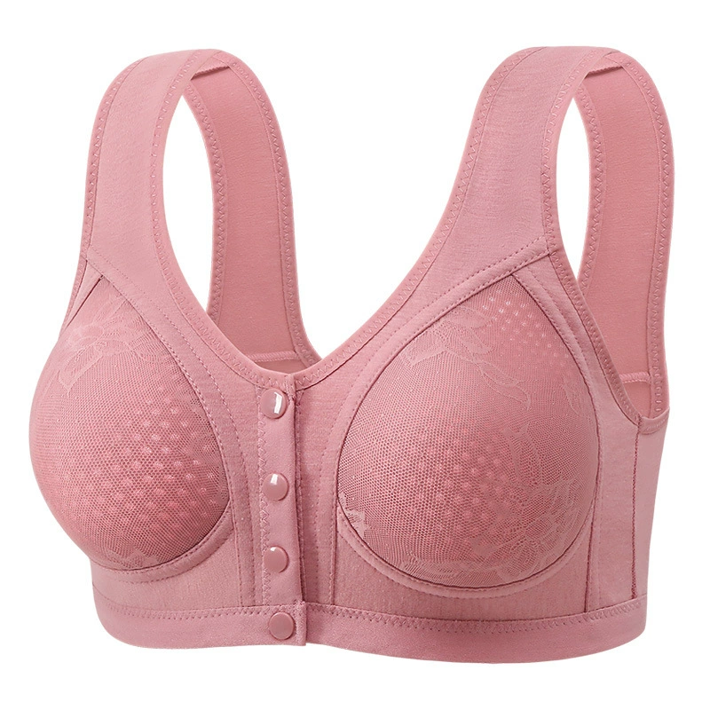 Lace supporting push up bra, wireless bra, for middle age, beautiful back