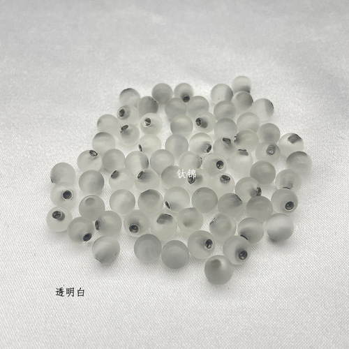 Titanium brocade piercing jewelry titanium steel external thread rod natural cat's eye 6mm tongue nail candy color ear bridge nail jelly color