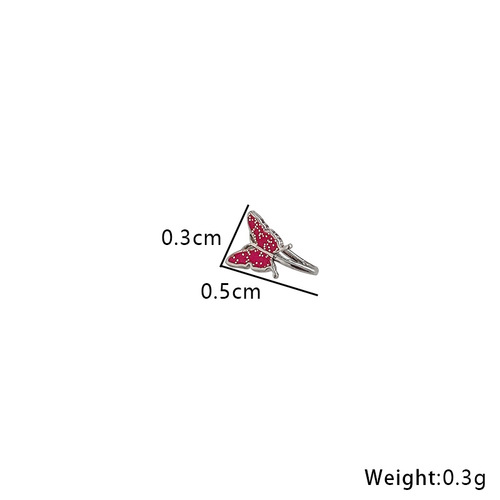 Cross-border simple and personalized U-shaped fake nose ring Amazon oil-dropping butterfly nose clip European and American hole-free nose piercing jewelry