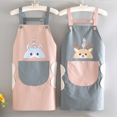 Adorable Apron for Women, Waterproof and Oil-Proof, Kitchen Home Use, Cooking Apron with Belt, Adult Sleeveless Workwear, Custom Printed Logo