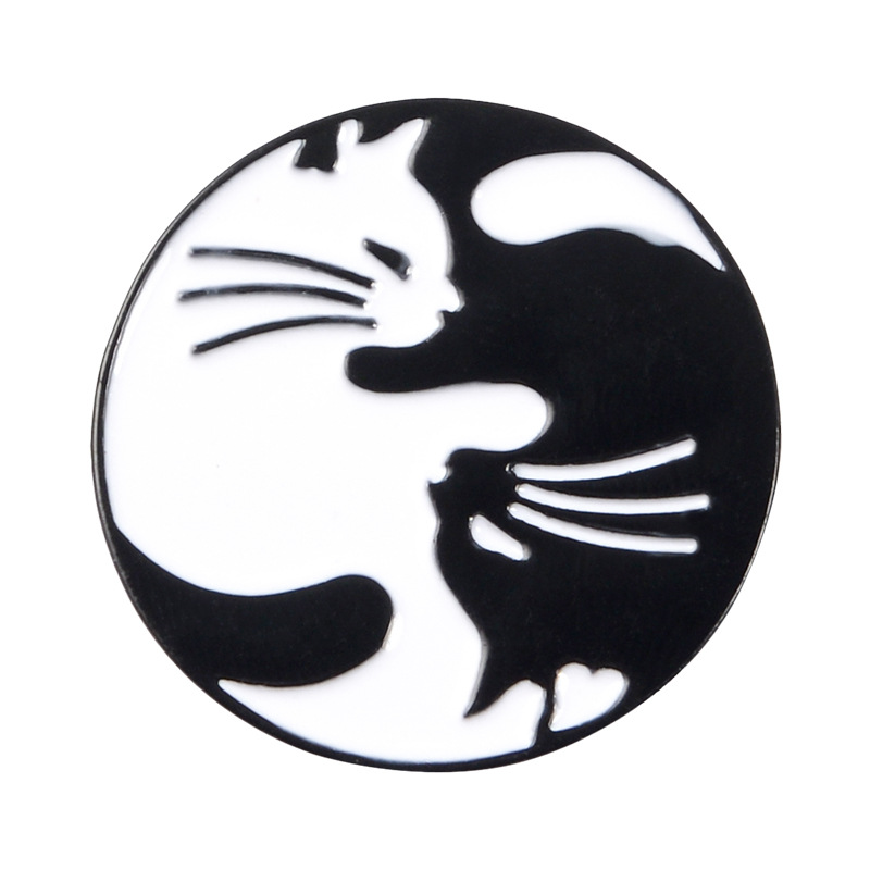نمط الرسوم المتحركة قطة سبيكة تصفيح للجنسين دبابيس display picture 1