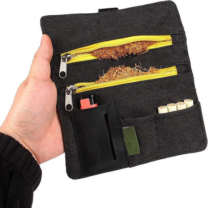 Men's Wallet Suitable for Rotating Tobacco with Compartment Tobacco Bag Card Slot Design Can Be Placed Vertically as a Clutch
