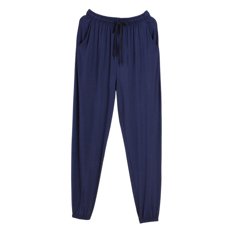 Pantalones de pijama para hombres pantalones delgados de verano Pantalones a prueba de mosquitos atados al tobillo pantalones de pijama modal se pueden usar fuera de casa pantalones de ejercicio matutino