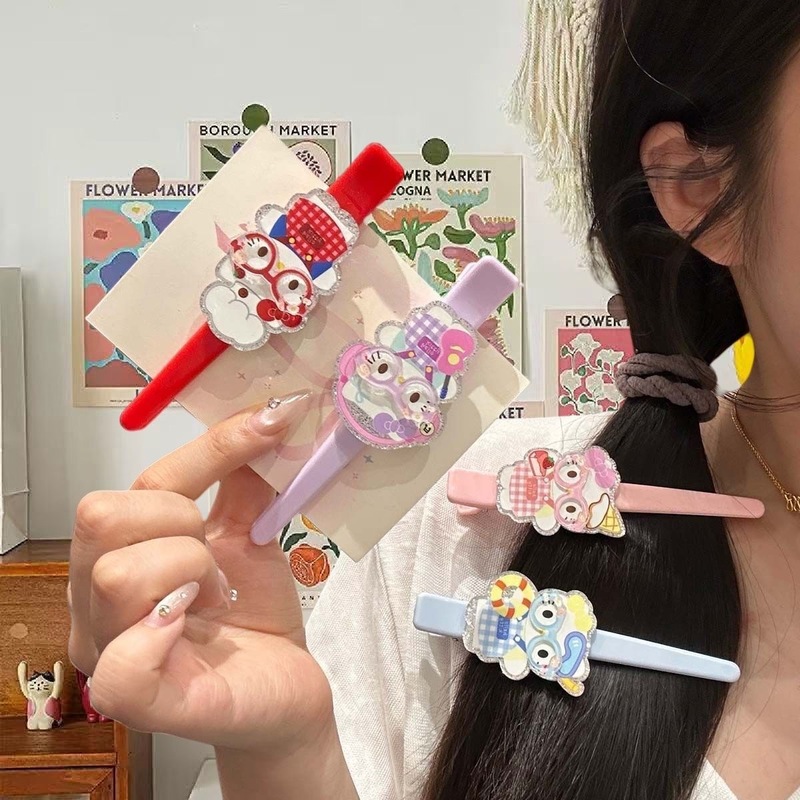 かわいいエプロンメガネ kt 猫シームレスクリップカモノハシクリップメイクアップクリップガーリーハートヘアピン甘い女の子のヘアピンヘアアクセサリー|undefined