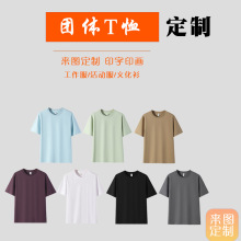 定制210克洛卡空气棉时尚百搭简约薄款透气男女同款短袖T工作服