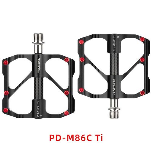 PROMEND titanium shaft carbon tube bicycle pedal 86T mountain bike 3-pelin pedal road bike pedal