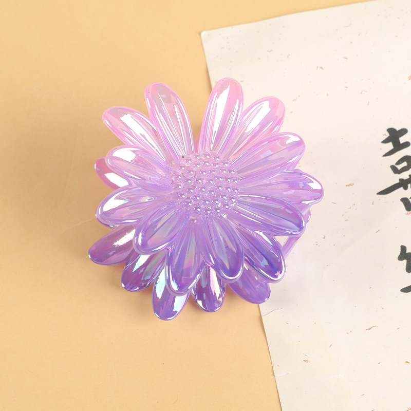 跨境田园风彩色渐变雏菊抓夹小号后脑勺马尾夹刘海夹鲨鱼夹批发|undefined