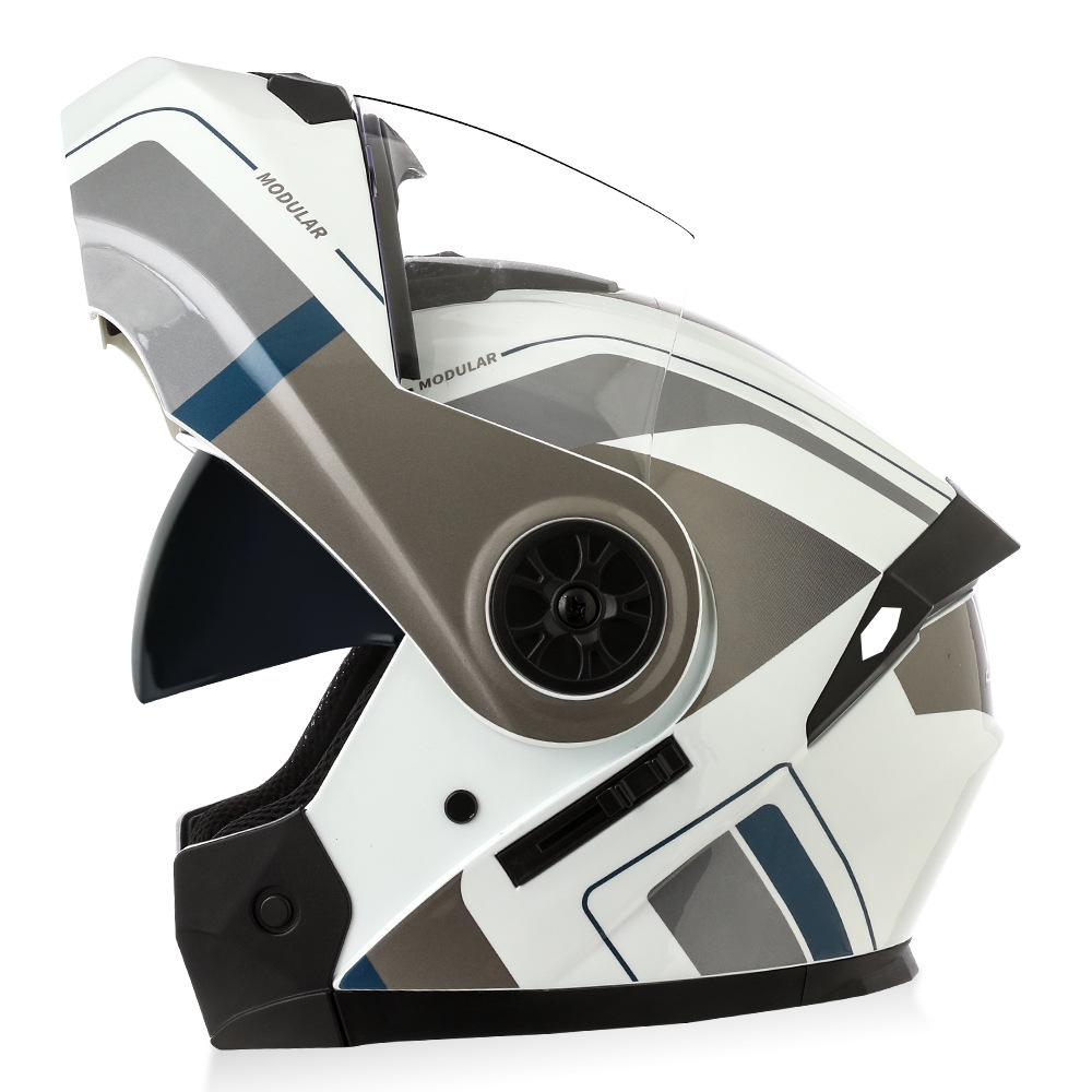 BLD transfronterizo para cascos de motocicletas eléctricas cascos completos cascos de doble lente cuatro estaciones al por mayor