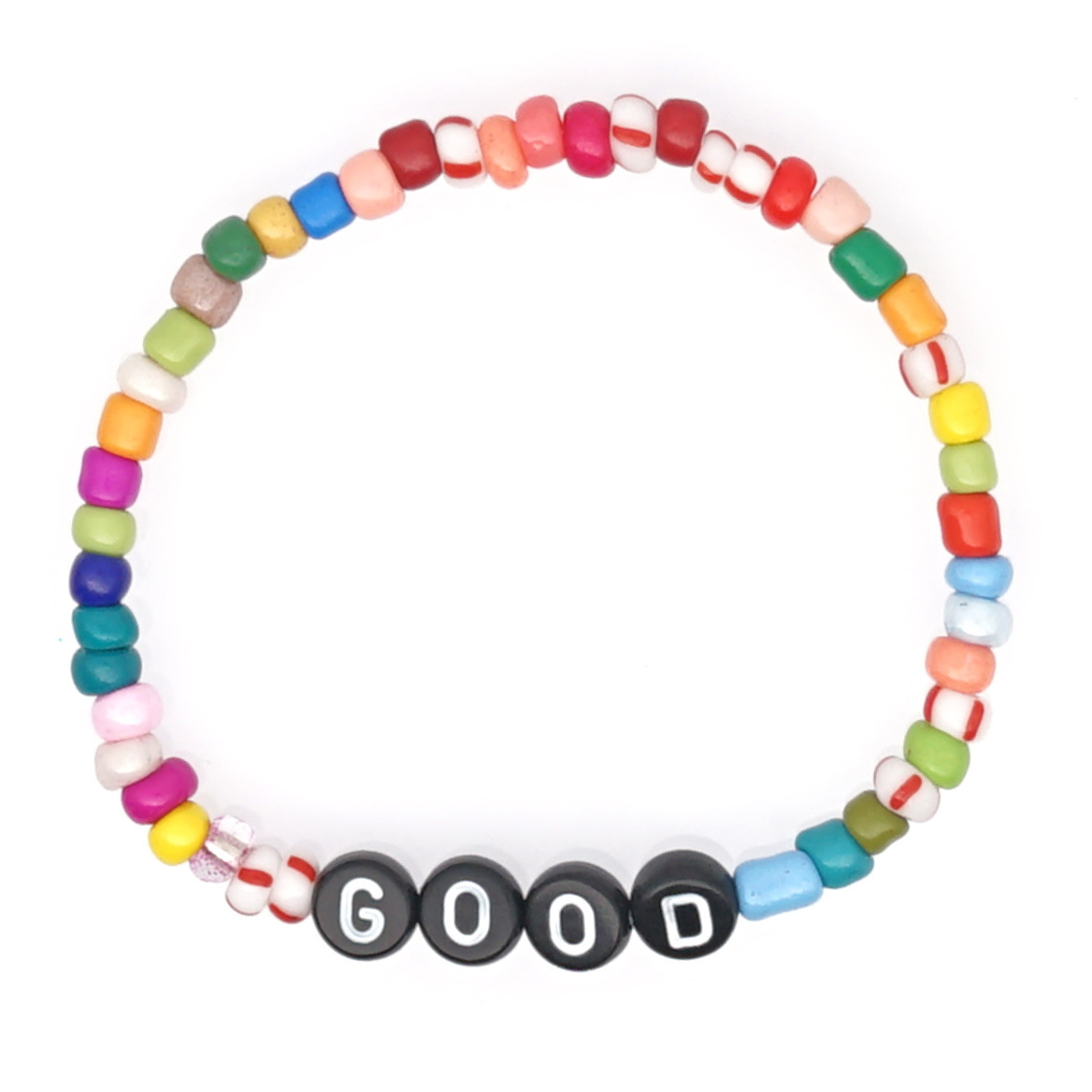 Simple Style Ethnique Bohème Coloré Perle Tissé Bracelet Femelle Ins Niche Perlé Lettre Petite Main Ornement display picture 4