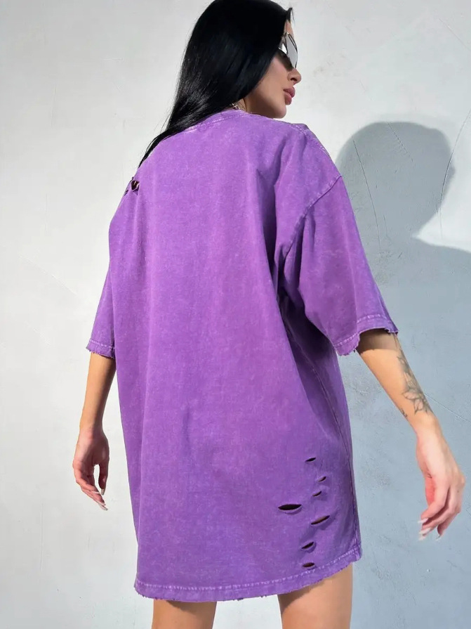 Europa y Estados Unidos transfronterizos cuello redondo camiseta de manga corta hombre verano agujero relajado pareja hip-hop vientos multifuncional blusa