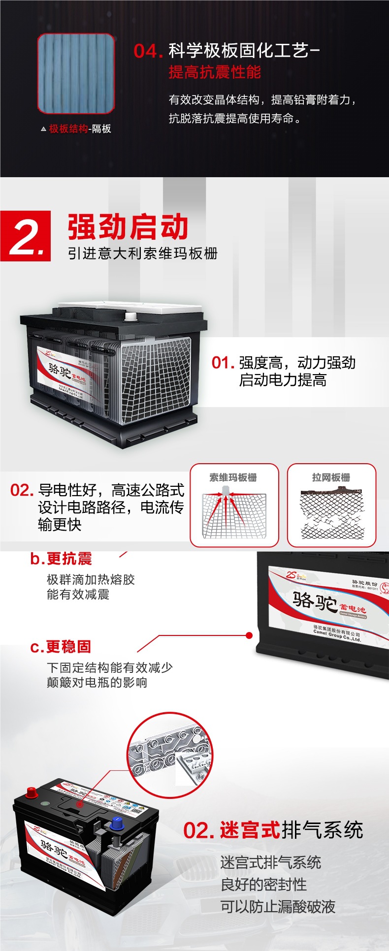 Camel Battery Is Suitable for Wuling Hongguang Van, Car, Sedan 12V45Ah Car Battery