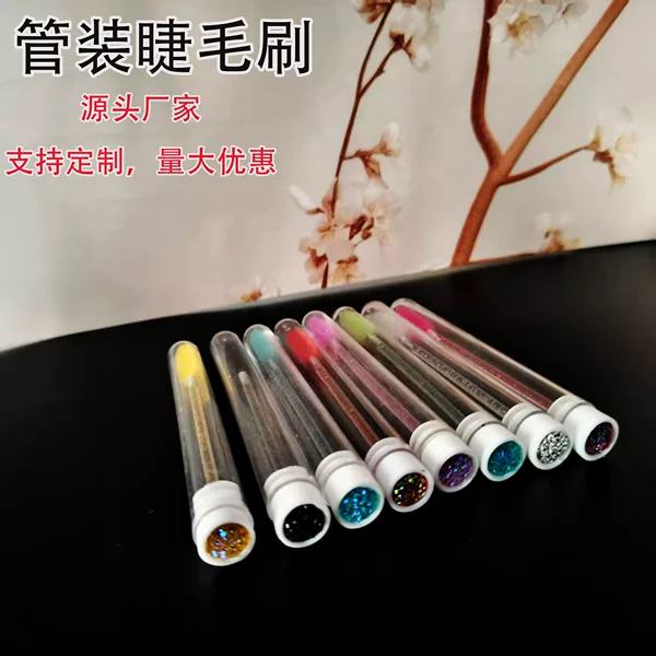 Disposable Eyelash Brush with Crystal-Studded Handle, Spiral Eyelash Comb, Portable Eyelash Brush, Specialized Comb for Eyelashes