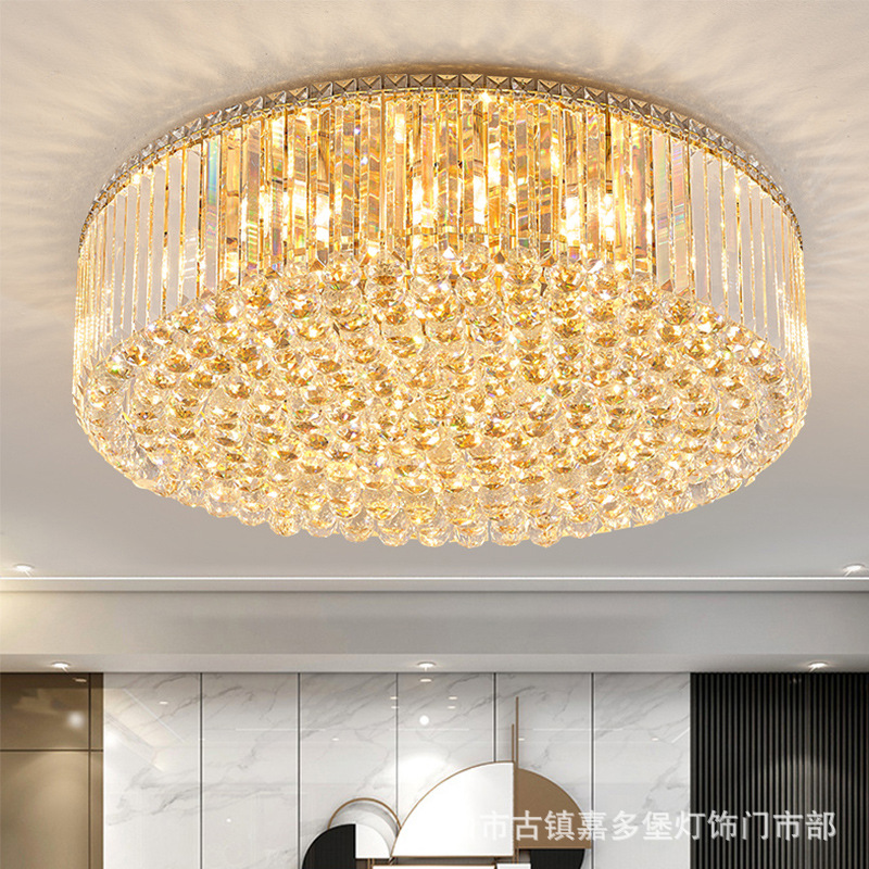 Luxury atmosphere living room crystal lamp modern simple atmosphere dining room lamp high-end new home hall bedroom lamp
