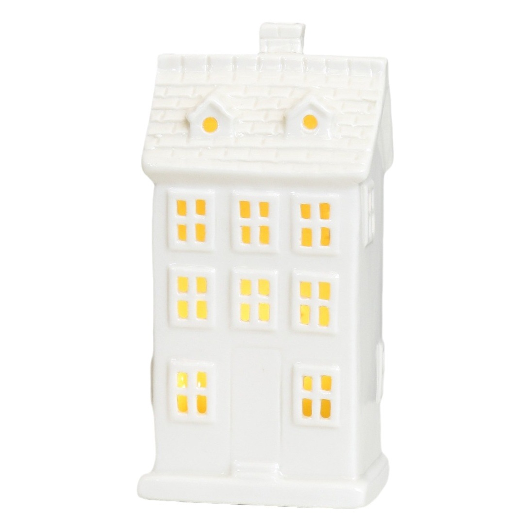 Casa de cerámica titular la vela luz moderna lujo retro salón artesanías decoración suave estilo Europeo candelabro