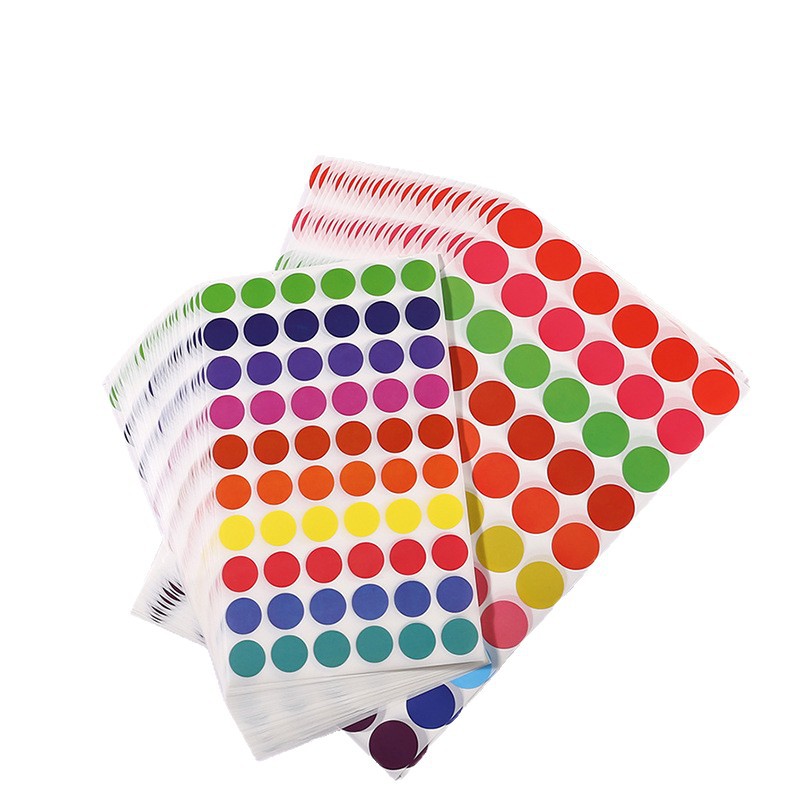 Etiquetas codificadas por color Dot Stickers Etiquetas adhesivas Dot Stickers de color, oficina