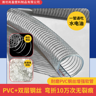 6-300mm Wear-Resistant and Pressure-Resistant Pvc Steel Wire Reinforced Explosion-Proof Spiral Hose for Mining/Industrial/Agricultural/Firefighting