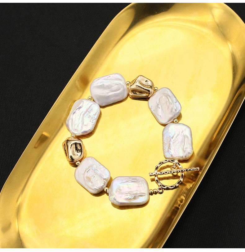 1 Piece Quantity Daily Occasion Retro Irregular Geometric Pearl Bracelets 1 Piece