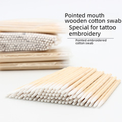 Makeup supplies beauty salon pointed small pointed cotton swabs to draw eyebrows and eyeliner disposable tattoo eyebrows toothpicks cotton sticks wholesale