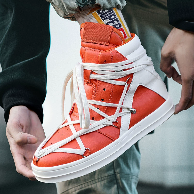 Весенние новые модные мужские повседневные туфли RO модные дикие толстые подошвы мужские туфли