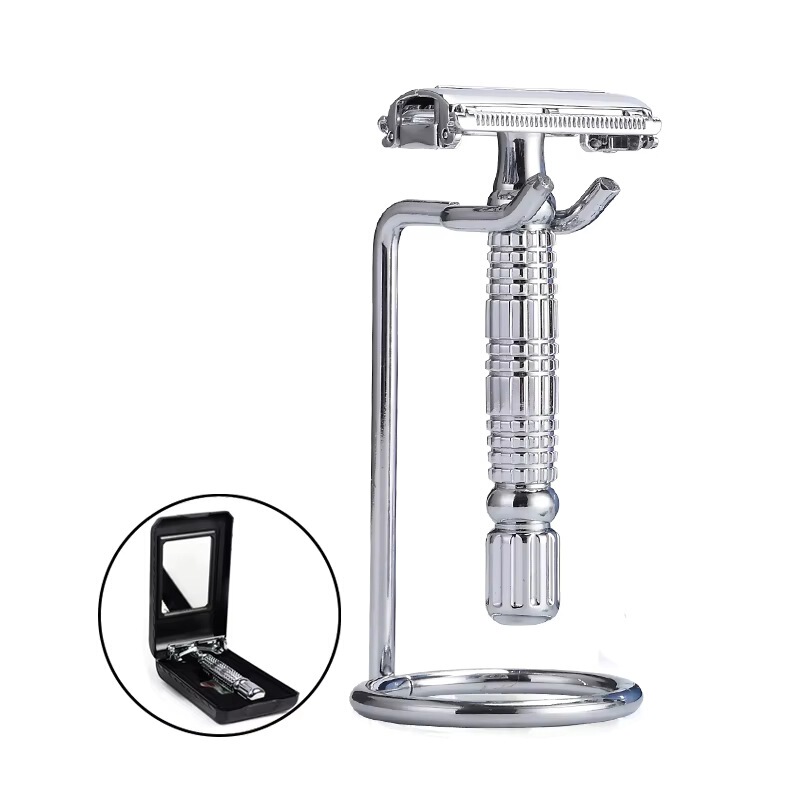 Men's Razor Butterfly Classic Manual Traditional Double-Edged Blade Platinum Safety Razor Facial Shaving Razor Men's Razor Butterfly Classic Manual Traditional Double-Edged Blade Platinum Safety Razor Facial Shaving Razor