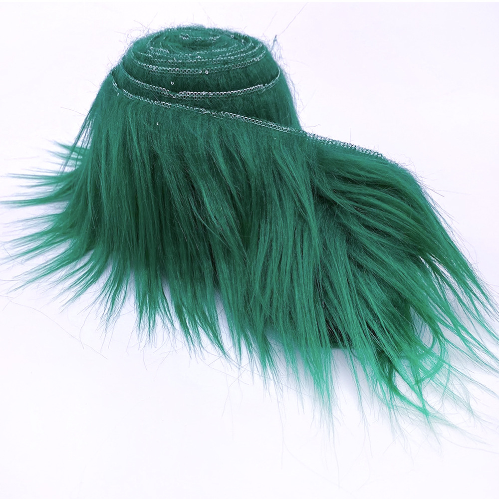 Punto transfronterizo Navidad bricolaje decoración hecha a mano tiras de lana sintética accesorios de lana artificial falda rebabada de piel