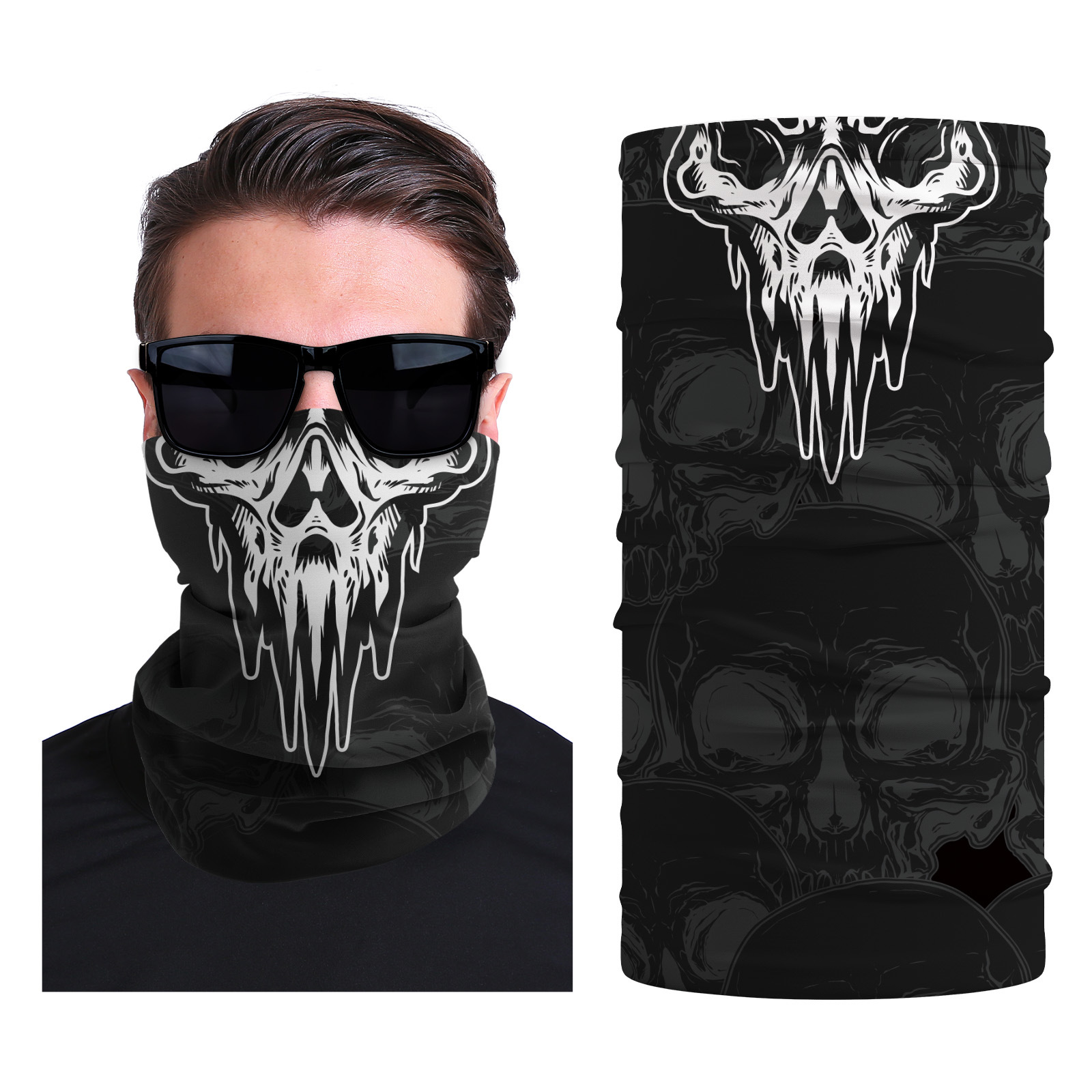 Xun hui transfronterizo media cara cráneo bufanda mágica sombrilla de viaje al aire libre máscara de equitación cuello de protección uv