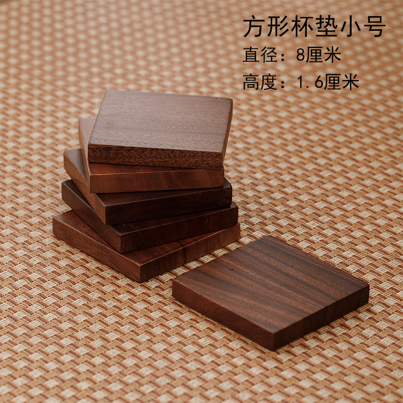 almohadilla de taza de té, almohadilla de aislamiento térmico a prueba de quemaduras, almohadilla de taza de café, almohadilla de madera, almohadilla de taza de té de kung fu de nuez, almohadilla de soporte de tetera