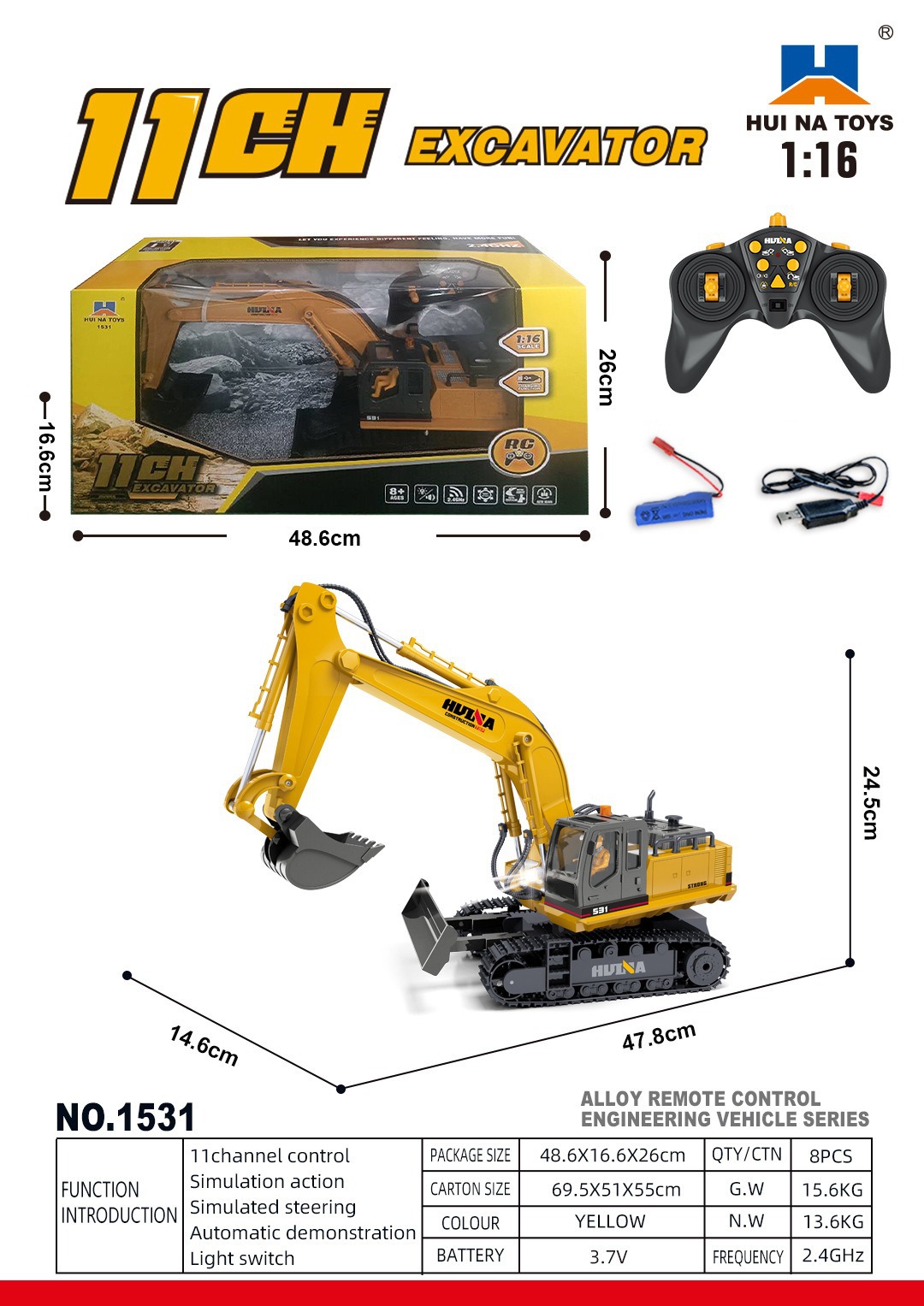 Suministro 1: 14 modelo de vehículo de ingeniería de aleación de control remoto simulación de excavadora camión de descarga mezclador juguetes para niños