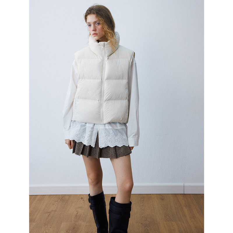 【Dai He】New Winter Style Casual Funnel Collar Rds Traceable 90 White Duck down Puffer Vest H9039 【Dai He】New Winter Style Casual Funnel Collar Rds Traceable 90 White Duck down Puffer Vest H9039