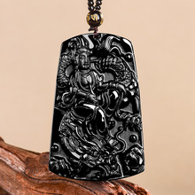 正品天然a货翡翠墨翠骑龙观音龙牌玉石吊坠冰种挂件玉佩男女款