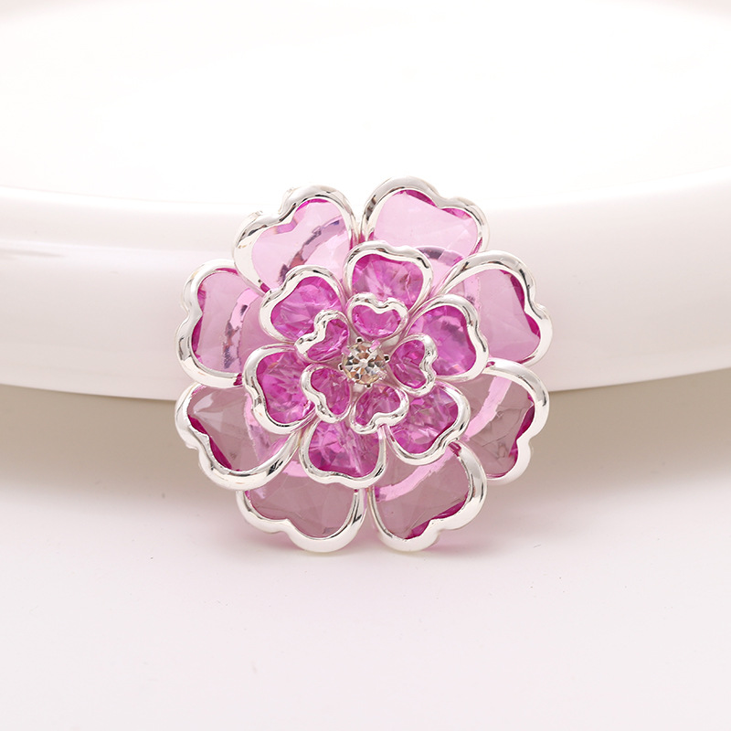 Nuevos accesorios acrílicos camellia accesorios materiales de diamante hechos a mano accesorios de ropa de alta calidad DIY joyas decoración