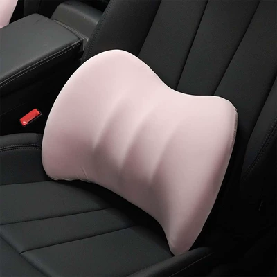 New Model Trade Car Headrest Waist support - simple-memory-foam-waistrest-pink