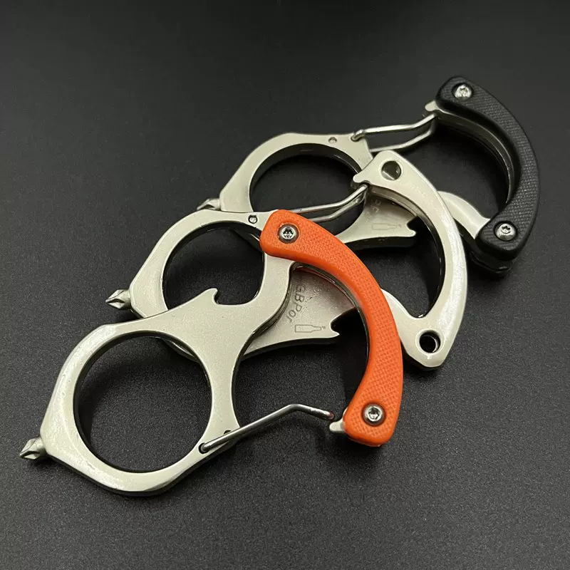 单指虎钥匙扣自卫防身手撑子虎指防身自卫多功能开瓶SK同款防狼器