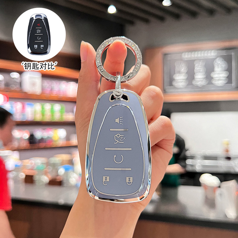 모델 B 5버튼 [실버 엣지 블루] 싱글 쉘 + 다이아몬드 반지