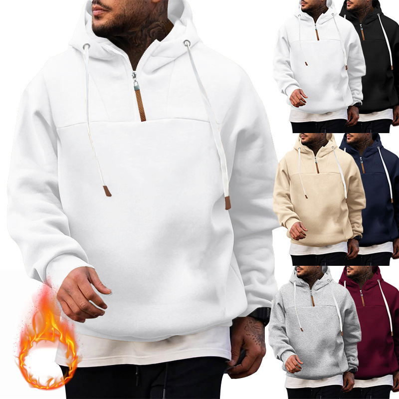 24 Cross-border Europe and the United States Autumn and Winter American Heavy Hooded Sweatshirt Thickened Casual Jacket Men's Loose Sweatshirt 24 Cross-border Europe and the United States Autumn and Winter American Heavy Hooded Sweatshirt Thickened Casual Jacket Men's Loose Sweatshirt