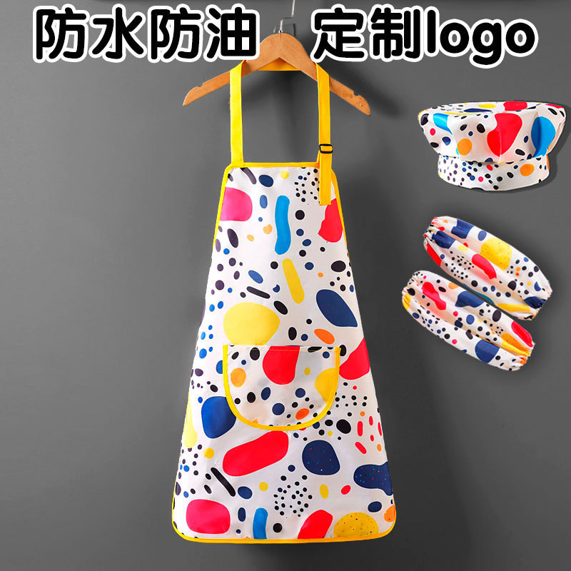 Cross-Border Children's Painting Apron Waterproof Oil-Proof Dining Bib Kindergarten Smock Painting Art Printing